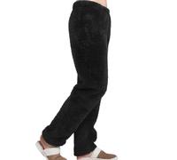 LXGKEKSKG Categoría de producto Pantalones casuales/casuales Hombre Título del producto Moda de invierno Pantalones de pijama de terciopelo coral para hombre - Pantalones cómodos y cálidos (Black, L)