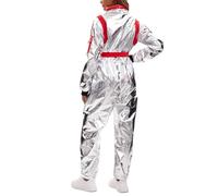 LXGKEKSKG Disfraz de astronauta para cosplay, fiesta de Halloween, temática espacial, actuación de aventura, rojo, L
