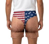 LXGKEKSKG Funny Men's Swim Trunks, Funny Swim Trunks for Men, Hairy Legs Briefs Graphic Men's Beach Shorts, Swimwear Hilarious, Summer Vacation Gift