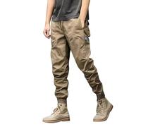 LXGKEKSKG Pantalones cargo multifuncionales para hombre - Pantalones de trabajo resistentes al aire libre con bolsillos, cómodo material elástico duradero, ideal para el día a día y el tiempo libre