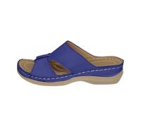 LXGKEKSKG Pantuflas casuales femeninas modernas con diseño versátil y de cuña ligera para máxima comodidad diaria (Blue, 36)