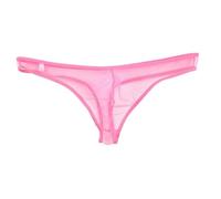 LXGKEKSKG Tanga de malla exótica para hombre con comodidad transpirable y elegancia transparente en un ajuste generoso, Rosa., XXL