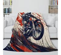 LXHASPIEO Motocross Cobija Franela Suave - Manta Regalo Cumpleaños para Esposo Novio Novia Vecino 60x80inch(150x200cm)