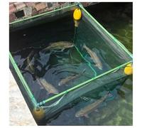 LXHELIVERY Cesta Flotante para Peces Vivos - Plástico De Alta Resistencia - Jaula De Malla para Mantener Cebo Vivo, Ideal para Pescadores (cebos, Langostas Y Anguilas)(Green-3mm,94x94x94cm)