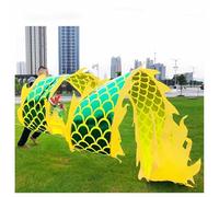 LXHELIVERY POI De Dragón con Cabeza De Plástico 3D, Cinta De Baile Tipo POI para Deportes Al Aire Libre, Ideal para Regalar Y para Presentaciones En Festivales.(Yellow-e,10m/32.8 ft)