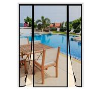 LXHFSH Mosquitera Puerta Magnetica 140x220cm Doble Apertura Lateral Cortina Antimoscas de Malla Antimosquitos, Cortina Mosquitera Puerta Exterior, Cierre Automático Cortina Protección Contra Insectos