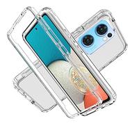 LXHGrowH Funda para Realme 9i 4G / OPPO A76 4G / OPPO A96 4G - Carcasa Completa Anti-Shock [360°] Full Body Protección [Silicona TPU Frente] y [Duro PC Back] - Cover Doble [Transparente]