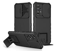LXHGrowH Funda para Samsung Galaxy A33 5G, Fundas 2in1 Dual Layer 360 Grados Full Body Anti-Shock Protector Silicona Bumper y Armadura Carcasa con Protección Deslizante para la Cámara, Negro