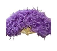 LXHZSY Abanico de Plumas de Avestruz Abanico de Plumas esponjosas Grande for Escenario, Accesorios de fotografía for Danza, decoración for Fiestas de Bodas, 70 x 40 cm(Light Purple)