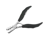 LXHZSY Alicate para Extensiones De Pelo Alicates de Mango Negro 2 en 1 de 5,7 Pulgadas con Ranuras Planas Abrazadera de extensión de Cabello preadherida con Ranuras de 3 mm y 5 mm