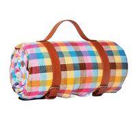 LXHZSY Manta Picnic Esterilla Impermeable for Picnic al Aire Libre, for Acampar, Playa, Manta Rectangular a Rayas de Colores a Cuadros, for Dormir, for Sala de Estar(Color6,200cm*200cm)