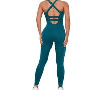LXHZSY Monos Mujer Monos Desnudos de una Pieza de la Yoga for Las Mujeres, Mameluco inconsútil del Entrenamiento de la Yoga de una Pieza(Dark Green,M)