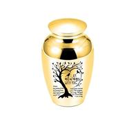 LXHZSY Urnas para Mascotas Tarro de cremación for Cenizas Mascotas, Caja for, Tarro for del árbol la Vida, Suministros for(Gold)