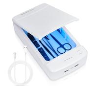 LXIANGN - Esterilizador de herramientas de uñas con luz azul, caja de esterilización USB portátil para salón de manicura, pinzas, tatuajes, tijeras, joyas, teléfono, reloj, llaves