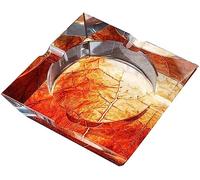 LXINMFEWY Mesa Cenicero De Cristal Pesado De Cristal, Contenedor De Forma Redonda, Cenicero De Cristal para Decoración Interior Y Exterior Interiores Exteriores