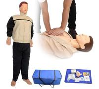 LXJBBD Maniquíes de reanimación de cuerpo completo para adultos, simulador de reanimación cardiopulmonar, entrenamiento de primeros auxilios, modelo médico para educación y enseñanza del paciente