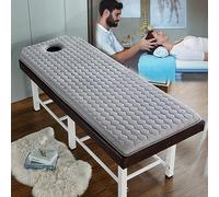 LXJDDLD Colchón De Espuma Viscoelástica para Cama De Belleza con Cabeza Trapezoidal,Protector De Colchón para Camilla De Masaje,Colchón De Cama De SPA con Orificio Respirar,Gris,60x190cm 6cm
