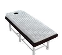 LXJDDLD Colchón De Espuma Viscoelástica para Cama De Belleza con Cabeza Trapezoidal,Protector De Colchón para Camilla De Masaje,Colchón De Cama De SPA con Orificio Respirar,Blanco,60x190cm 4cm