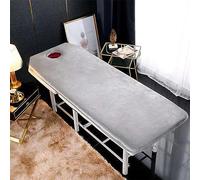 LXJDDLD Colchón Plegable del Salón De Belleza,Colchoneta De Espuma Viscoelástica De 0,8/1,6/2,4 Pulgadas De Grosor para Camilla De Masaje,Cabeza Cuadrada/Redonda/Trapezoidal,Grey t,70x190cm 4cm