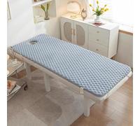 LXJDDLD Topper De Cama Spa De Cabeza Cuadrada,Protector De Colchón Para Camilla Masaje 3cm Espesor,Cojín Para La Cama Pestañas Con/Sin Orificio Respirar,Acolchado De Mesa Spa,Blue h,80x190cm