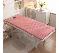 LXJDDLD Topper De Cama Spa De Cabeza Cuadrada,Protector De Colchón Para Camilla Masaje 3cm Espesor,Cojín Para La Cama Pestañas Con/Sin Orificio Respirar,Acolchado De Mesa Spa,Rose h,80x190cm