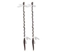 LXJLXD Extensiones de cabello trenzado con clip para niñas, extensión de 20 pulgadas de largo, natural, suave, sintético, para festivales de música (marrón oscuro)