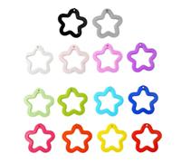 LXJLXD Juego de 50 elegantes colgantes de estrella hueca para hacer joyas, accesorios acrílicos para hacer joyas, One Size, como se describe, como se describe