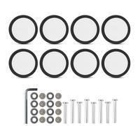 LXJLXD Juego de 8 ruedas de repuesto para equipaje de 55 x 12 mm, ruedas dobles de goma para maleta, kit de reparación de fácil instalación, Silver, As shown in the picture (error 1-2cm)