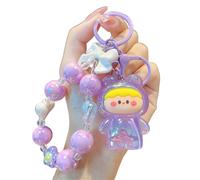 LXJLXD Llavero acrílico con diseño de rana que cambia de color, pulsera creativa, colgante de bolsa de animales de dibujos animados, Purple, Reference image information