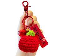 LXJLXD Llavero creativo de punto de ganchillo con colgante y llavero de moda para mujeres y niñas, Peace and Joy Hangin, Reference image information