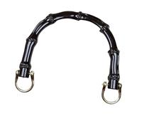 LXJLXD Mango de resina negra de imitación de bambú con cierres de metal, hebilla de repuesto, para hacer bolsas, estilo3, As shown in the picture (1-3cm error)