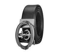 LXJYDN Cinturón Ancla Metálica Personalizada Para Hombres Abrochada Automáticamente Con Cinturón Casual-C3-110 Cm