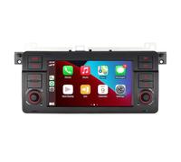 LXKLSZ Radio de Coche para BMW E46 3 Series 1999-2004 Compatible con inalámbrico Carplay/Android Auto con IPS Pantalla táctil de Bluetooth/Mirror Link/FM/Am/USB