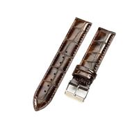 LXLAEOANG 14 16 18 20 22mm Waterproof Soft Comfortable Faux Leather Men Women Watch Strap for Classic Accessories para hombres mujeres(Brown(ZJ)-Steel,20mm)
