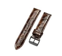 LXLAEOANG 14 16 18 20 22mm Waterproof Soft Comfortable Faux Leather Men Women Watch Strap for Classic Accessories para hombres mujeres(Brown(ZJ)-Black,20mm)