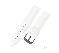 LXLAEOANG 14 16 18 20 22mm Waterproof Soft Comfortable Faux Leather Men Women Watch Strap for Classic Accessories para hombres mujeres(White-Black,20mm)