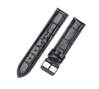 LXLAEOANG 14 16 18 20 22mm Waterproof Soft Comfortable Faux Leather Men Women Watch Strap for Classic Accessories para hombres mujeres(Black(ZJ)-Black,18mm)