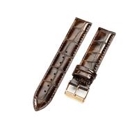 LXLAEOANG 14 16 18 20 22mm Waterproof Soft Comfortable Faux Leather Men Women Watch Strap for Classic Accessories para hombres mujeres(Brown(ZJ)-Rose,20mm)