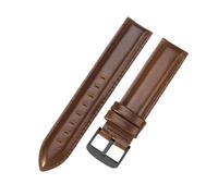 LXLAEOANG 14 16 18 20 22mm Waterproof Soft Comfortable Faux Leather Men Women Watch Strap for Classic Accessories para hombres mujeres(Coffee-Black,22mm)