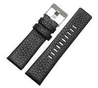 LXLAEOANG 22/24/26/28/30/32mm Leather Watch Strap Bracelet Watch Band Man's Quick Release Replacement Bands para hombres mujeres(B black-silver,30mm)
