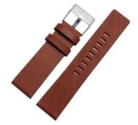 LXLAEOANG 22/24/26/28/30/32mm Leather Watch Strap Bracelet Watch Band Man's Quick Release Replacement Bands para hombres mujeres(A light brown-silver,26mm)