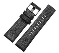 LXLAEOANG 22/24/26/28/30/32mm Leather Watch Strap Bracelet Watch Band Man's Quick Release Replacement Bands para hombres mujeres(B black-black,28mm)
