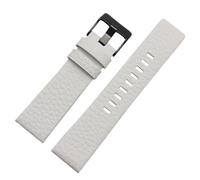 LXLAEOANG 22/24/26/28/30/32mm Leather Watch Strap Bracelet Watch Band Man's Quick Release Replacement Bands para hombres mujeres(B white-black,22mm)