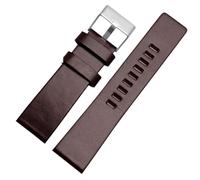 LXLAEOANG 22/24/26/28/30/32mm Leather Watch Strap Bracelet Watch Band Man's Quick Release Replacement Bands para hombres mujeres(A dark brown-silver,32mm)