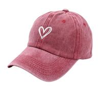 LXLAEOANG Cappellino Da Baseball Da Donna Sombrero de Primavera/Verano for Mujer, Gorra béisbol Bordada con corazón melocotón, Sombrero Suave Informal, for(Color5)