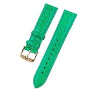 LXLAEOANG Leather Watch Strap Quick Release Replacement Bands Colorful Suitable for Men and Women para hombres mujeres(Light green gold,20mm)