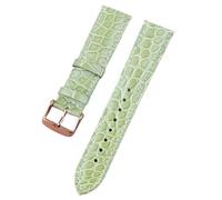LXLAEOANG Leather Watch Strap Quick Release Replacement Bands Colorful Suitable for Men and Women para hombres mujeres(Light green rose,24mm)