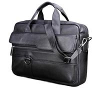 LXLAEOANG Maletin Portatil Bolso grande de cuero for hombre, bandolera papel A4 for viajes negocios, bolso hombro for ordenador portátil 14 pulgadas, maletín for