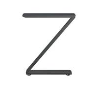 LXLAEOANG Pata de Mesa de Centro de Hierro con Forma de Z, Sencilla, de Metal, for Escritorio de Trabajo, Accesorios, Patas de Base para Hogar, Oficina(Pair of Two Black)