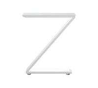 LXLAEOANG Pata de Mesa de Centro de Hierro con Forma de Z, Sencilla, de Metal, for Escritorio de Trabajo, Accesorios, Patas de Base para Hogar, Oficina(Pair of Two White)